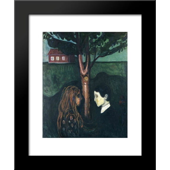 Eye in Eye 20x24 Framed Art Print by Munch, Edvard