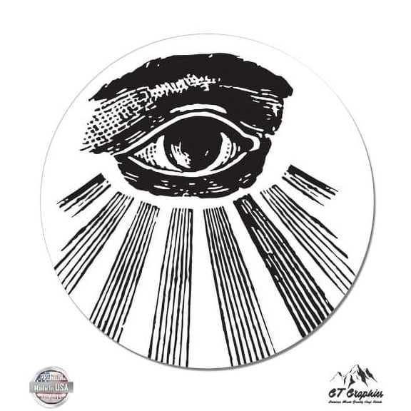 Eye of God Masonic - 5" Vinyl Sticker - For Car Laptop I-Pad - Waterproof Decal