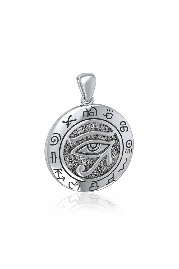 Eye of Horus Egyptian 925 Sterling Silver Pendant Fine Amulet Protection Jewelry