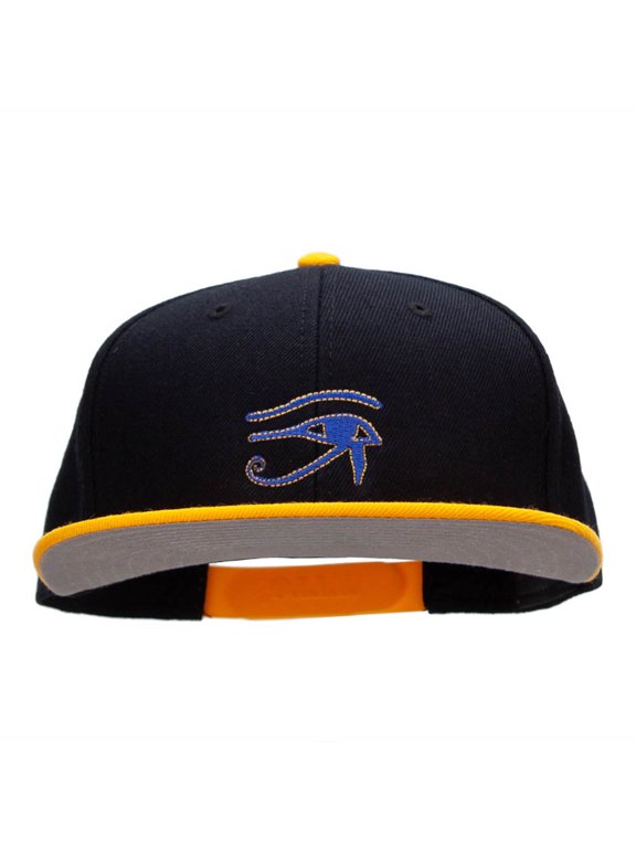 Eye of Horus Embroidered Wool Blend Pro Style Snapback - Gold Black OSFM