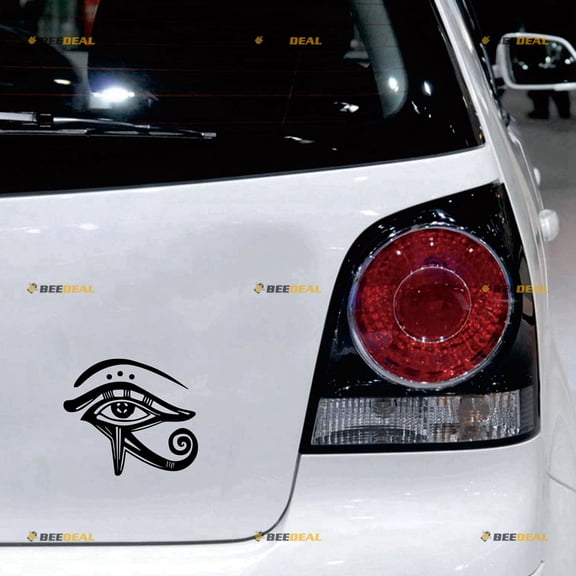 Eye of Horus Ra Sticker Decal Vinyl Egyptian Symbol God Egypt - Black 5" - For Car Boat Laptop Cup No Background Die-cut