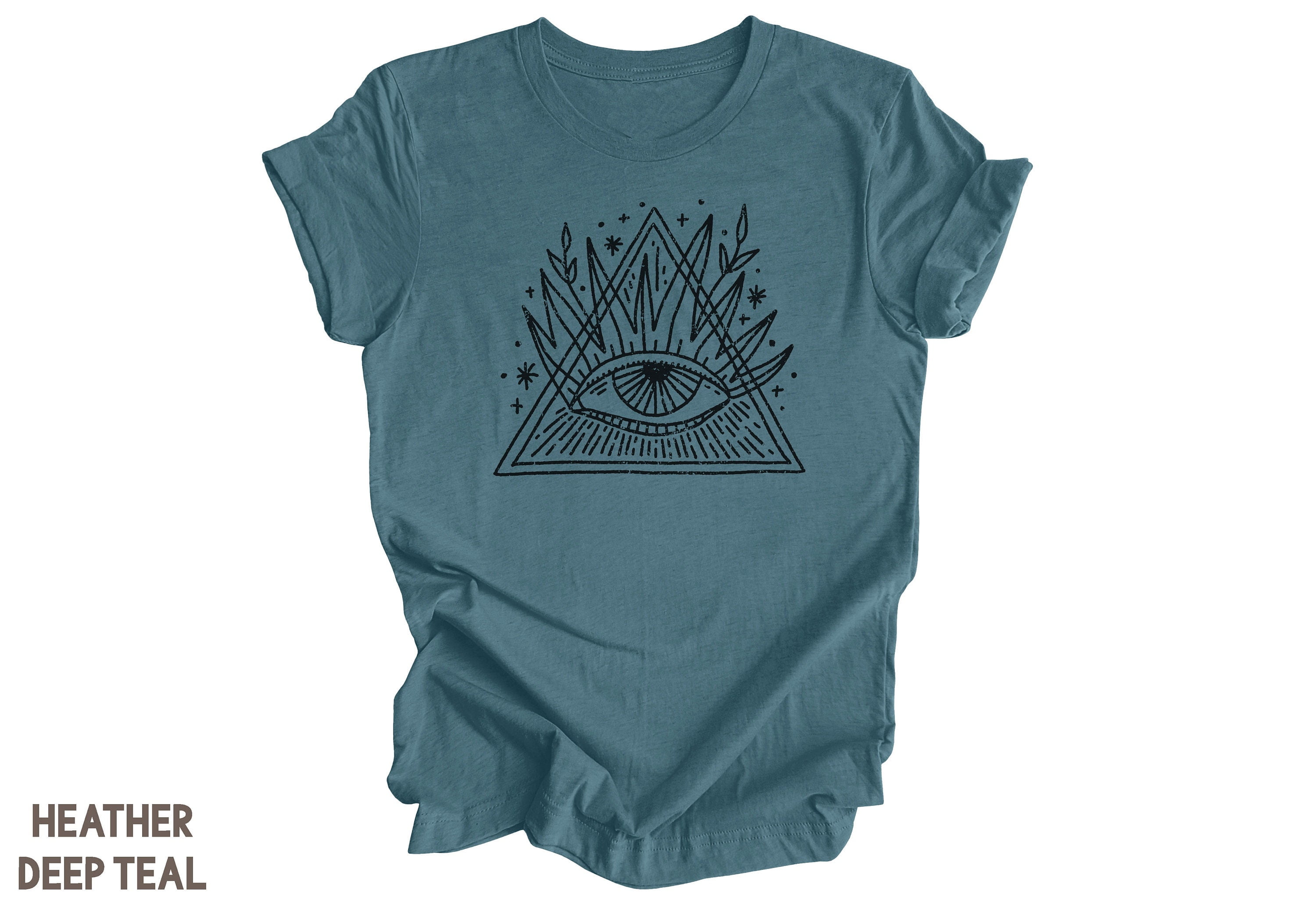 T-Shirt Œil Grec (Evil Eye) Avec Cils | Symbole De Protection | Pour Homme, Femme, Enfant | Style Mystique Et Drôle - 6