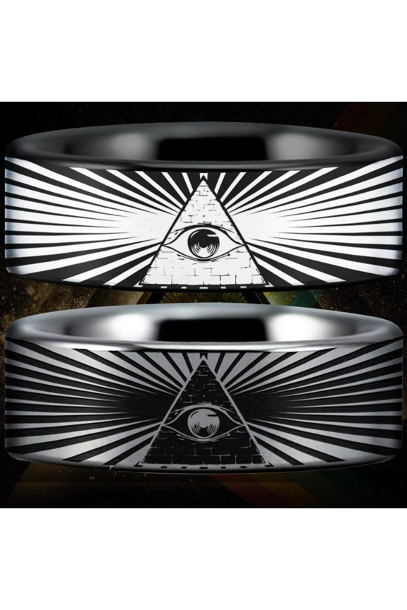 Eye of Providence Tungsten Carbide Ring