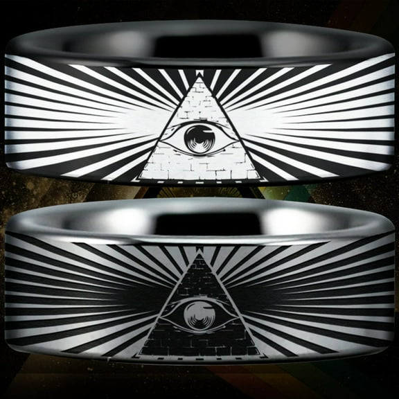 Eye of Providence Tungsten Carbide Ring