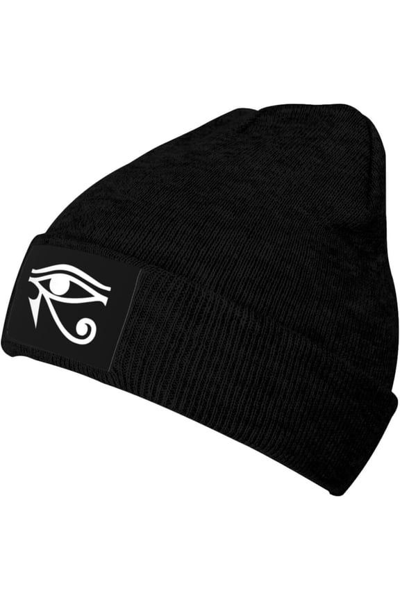 Eye of Ra Horus Egyptian God Winter Unisex Beanie Warm Thick Knitted Hat Soft Stretch Skull Hat Woolen Hat