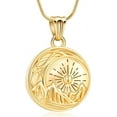 thumbnail image 1 of Eye of The Sun Cremation Necklace for Ashes Stainless Steel Urns Necklace for Ashes Keepsake Ash Pendant for Loved One Memorial Jewelry for Ashes, 1 of 7