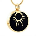 thumbnail image 1 of Eye of the Sun Cremation Necklace for Ashes Stainless Steel Urns Necklace for Ashes Keepsake Ash Pendant for Loved One Memorial Jewelry for Ashes, 1 of 8