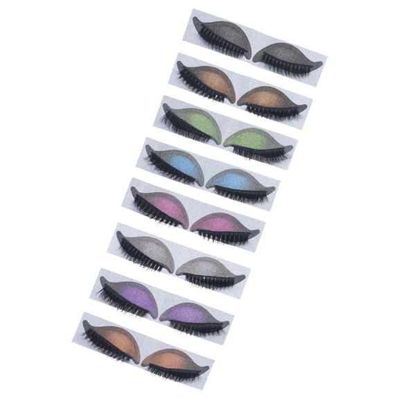 Eye shadows Eyelash patches, Colourful Eyeshadow Eyelashes Makeup Stickers, Reusable Eye Makeup Stickers