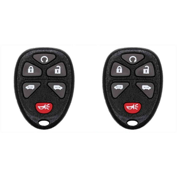 Eye4Techs Car Key Fob Keyless Entry Remote for Buick Terraza 2007 FCC KOBGT04A Part Number 15114376 - 2 Pack