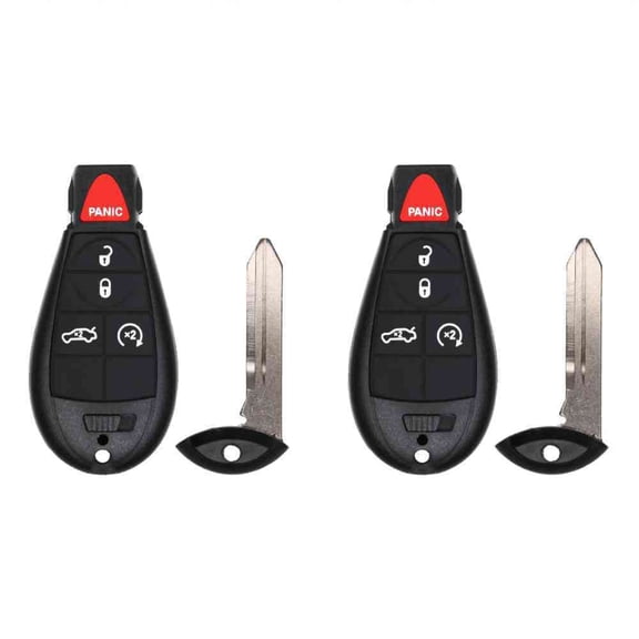 Keys4Less Key Fob Replacement for 2009 Dodge Challenger FCC IYZ-C01C IYZC01C Part Number 68058348 68058348AH 5026457 5026457AL Pack of 2