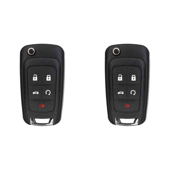 Eye4Techs Replacement Flip Key Fob for 2012-2017 Buick Verano FCC OHT01060512 OHT01060512 V2T01060512 V2T01060514 AVL-B01T1AC AVL-B01T2AC Part Number 13586785 13500319 13585209 Pack of 2