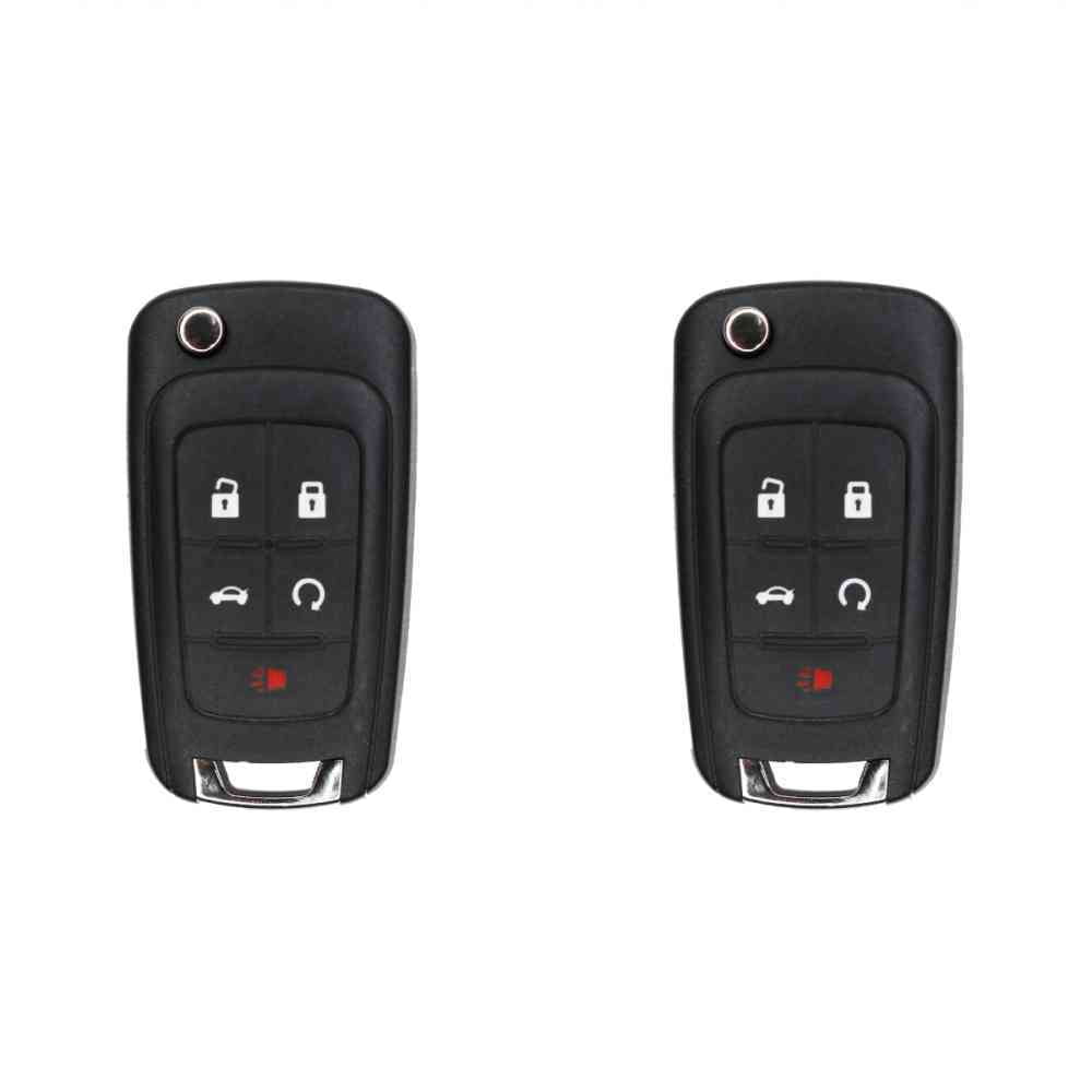 Keys4Less Replacement Flip Key Fob for 2015 Impala FCC OHT01060512 OHT01060512 V2T01060512 V2T01060514 AVL-B01T1AC AVL-B01T2AC Part Number 13586785 13500319 13585209 Pack of 2
