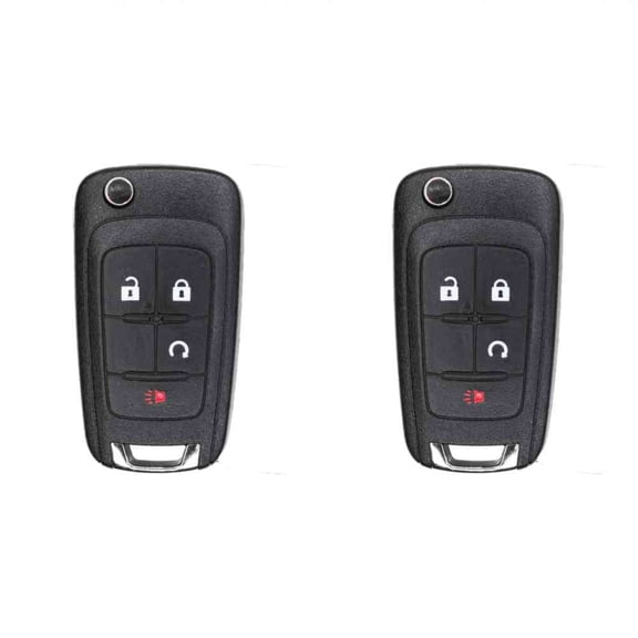 Eye4Techs Replacement Flip Key Fob for Chevrolet Equinox 2010-2017 FCC OHT01060512 OHT01060512 V2T01060512 V2T01060514 AVL-B01T1AC Part Number 20873622 20835400 20873620 Pack of 2
