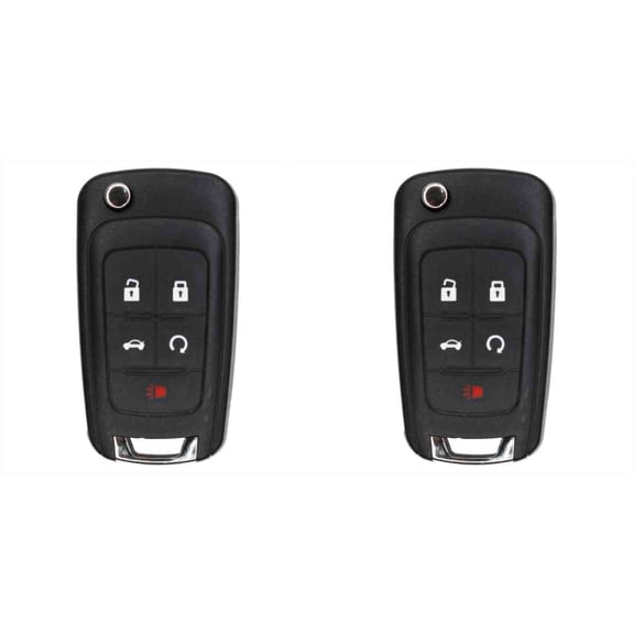 Eye4Techs Replacement Flip Key Fob for Chevrolet Equinox 2010 FCC OHT01060512 Part Number 13504199 13574863 20979468 13504259 13504204 - 2 Pack
