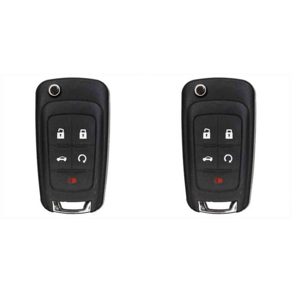 Eye4Techs Replacement Flip Key Fob for Chevrolet Malibu 2013 FCC OHT01060512 Part Number 13504199 13574863 20979468 13504259 13504204 - 2 Pack