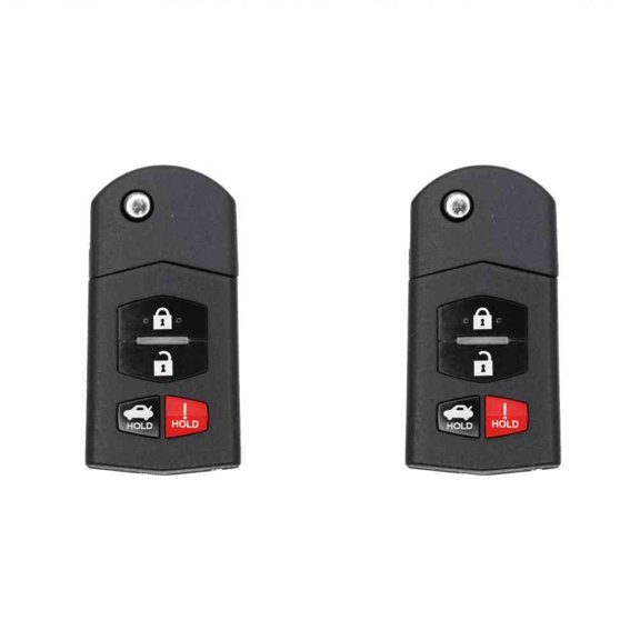 Eye4Techs Replacement Flip Key Fob for Mazda 6 2008 FCC KPU41788 Part Number 4238A-41524 4238A41524 FF14-67-5RY FF14675RY Pack of 2