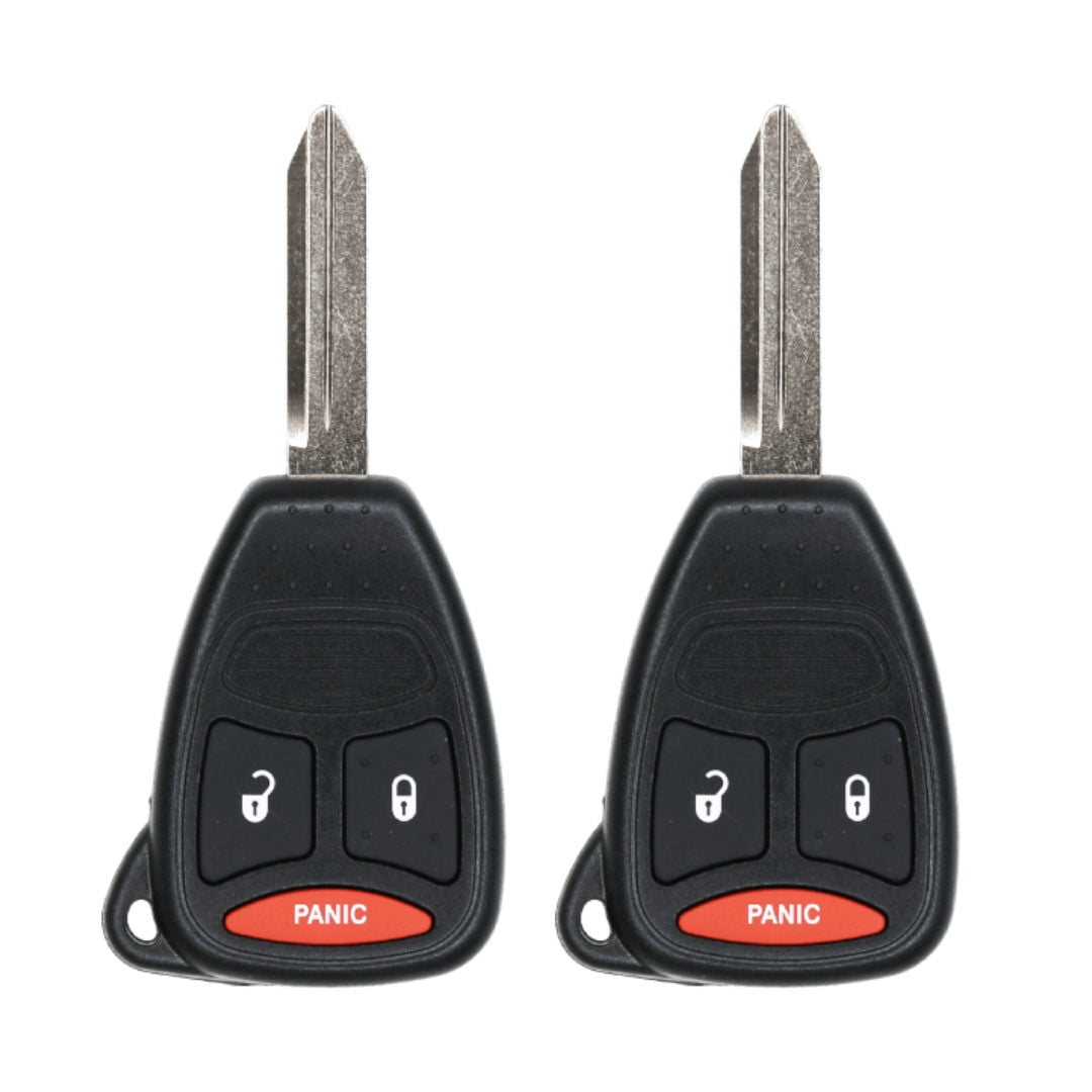 Eye4Techs Replacement Keyless Remote Head Key Fob for Dodge Dakota 2005-2011 FCC KOBDT04A 2AOKM-CYV6 Part Number 05183348AA 05143608AA 056053000AH Pack of 2