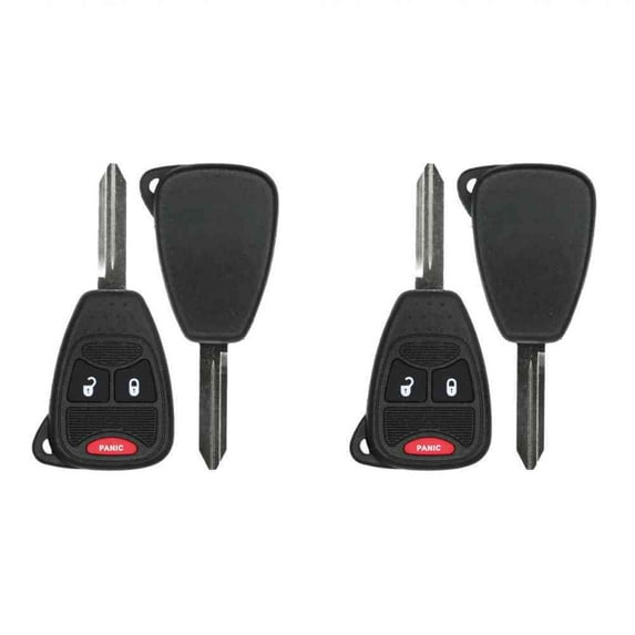 Eye4Techs Replacement Keyless Remote Head Key Fob for Ram 2009 FCC OHT692427AA OHT692713AA Part Number 56040649AC 56040649 05175789AA 05175786AA Pack of 2