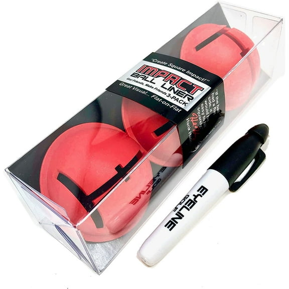 EyeLine Golf Impact Ball Liner 3-Pack with Marker by Hank Haney - Easy Ball Marking Stencil for Accurate Putter Face & Target Line, USGA Legal, Precision Putting Alignment Tool Used by Tour Players