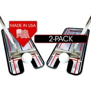 EyeLine Golf Putting Alignment Mirror, Portable Practice Putting Trainer Aid, As Seen on PGA Tour, Made in USA, Use Outdoors or on Indoor Putting mat, Pack of 2
