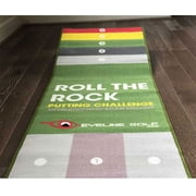 EyeLine Golf Roll The Rock Putting Challenge Mat - Have Fun Perfecting Stroke, Alignment, Speed Control, visualization, Consistency. Ramp Returns The Ball for reps. Outdoor Indoor - 2  X 10 .