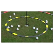 EyeLine Golf Target Circle - 3 ft Diameter Target Circle as Training Aid   Ideal for Chipping and Pitching   Super Thin with Foldable Configurations. Bright Color Markings Easy Sighting.