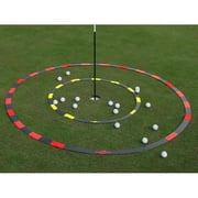 EyeLine Golf Target Circle - 6 ft Diameter Target Circle as Training Aid   Ideal for Chipping and Pitching   Super Thin with Foldable Configurations. Bright Color Markings Easy Sighting.