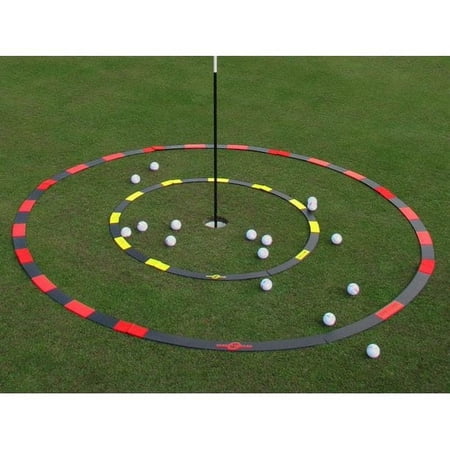 EyeLine Golf Target Circle - 6 ft Diameter Target Circle as Training Aid – Ideal for Chipping and Pitching – Super Thin with Foldable Configurations. Bright Color Markings Easy Sighting.