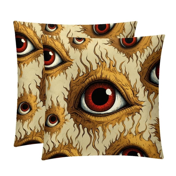 Eyeball Covers- Set of 2 Throw Pillows in Various Sizes (16x16, 18x18, 20x20 inches) with Stylish Patterns for Home Decor and Comfort - Pillow Inserts Included
