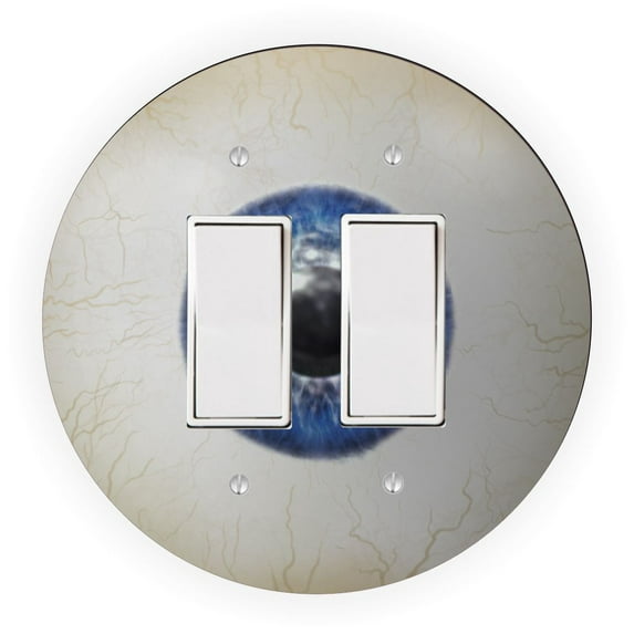 Eyeball Design - Round Light Switch Plate Cover - Single Rocker
