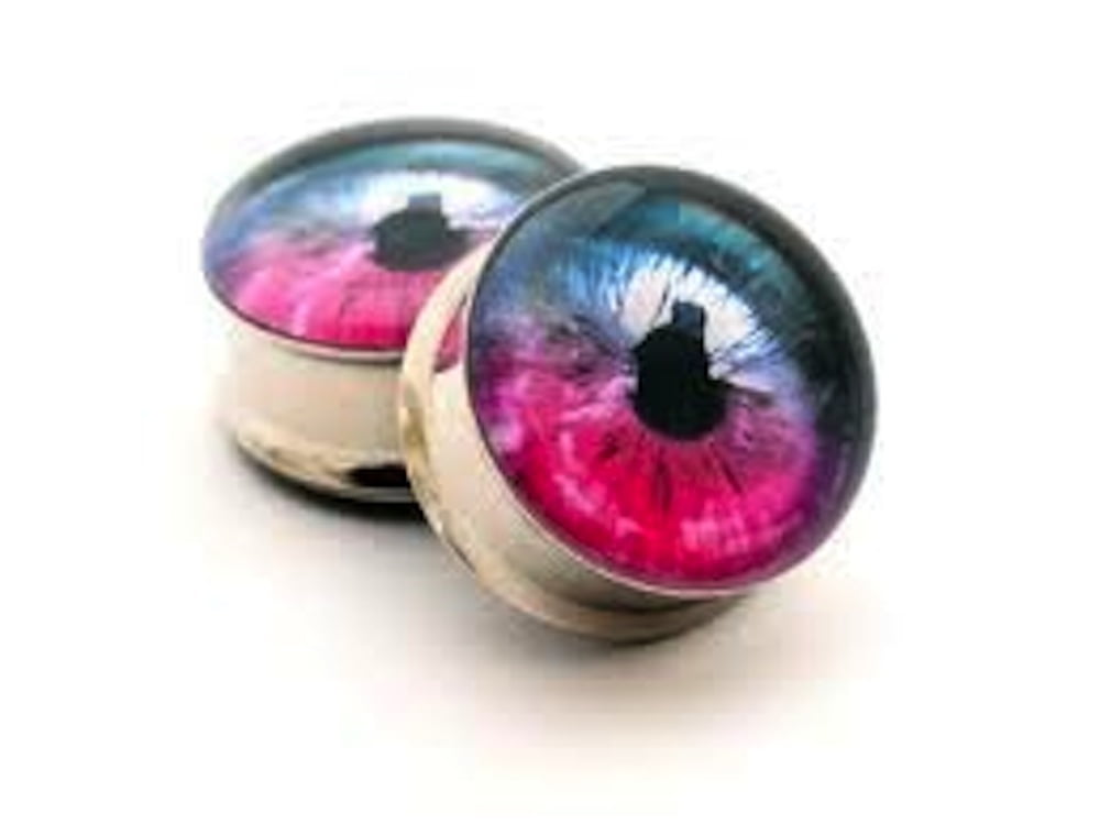 Eyeball Double Flared Surgical Steel (316L) Gauges/Plugs 4g (5mm) 2 Piece (1 Pair) (A/4/3/19)