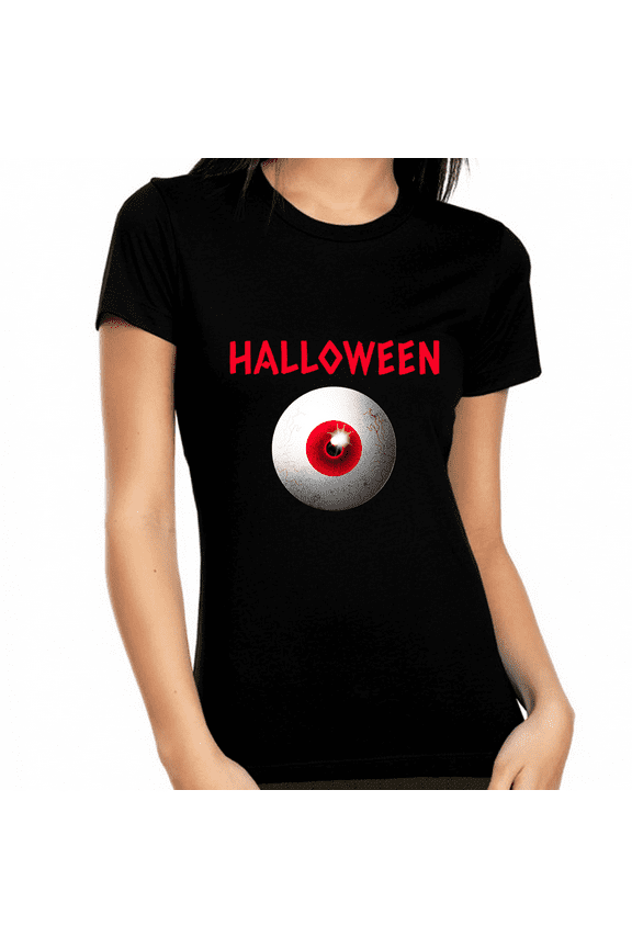 Eyeball Halloween Tops for Women Red Eye Shirt Womens Halloween Shirts Halloween Costumes for Women