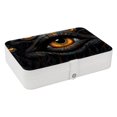 thumbnail image 1 of Eyeball PU Leather Necklace Organizer Jewelry Boxes Display Case with Removable Compartment, Portable, 1 of 6
