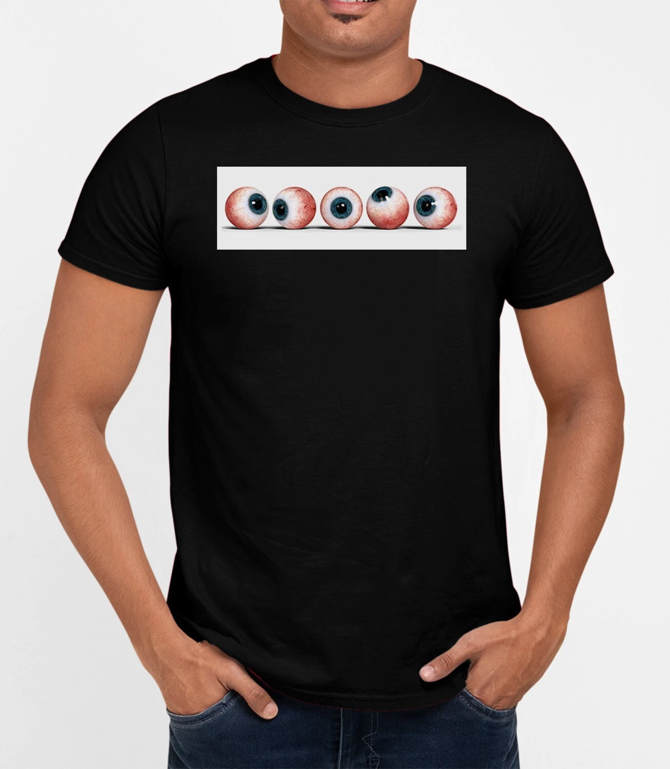 Eyeballs Horror Halloween T-Shirt Temu Shein Classic Movie Tee Gift Retro