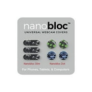 Eyebloc Nanobloc Universal Webcam Covers - Privacy Protection Accessory, No Residue Application - Dots and Bars, 7 Pieces - Camo