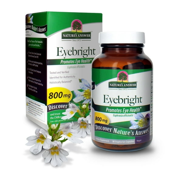 Nature’s Answer Eyebright Herb 800 mg, Vegetarian Capsules, Eye Support, 90 Count