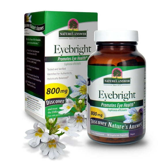 Nature’s Answer Eyebright Herb 800 mg, Vegetarian Capsules, Eye Support, 90 Count
