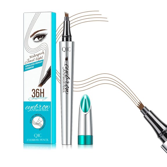 Eyebrow 4 Tip Brow Pencil,Microblading Eyebrow Pen Waterproof Long-Lasting Eyebrow Microblading Pen Eyebrow Pencil with an Upgrade Micro-Fork Tip Applicator for Natural Eyebrow