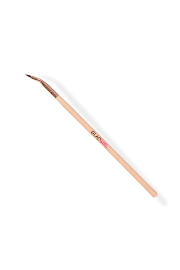 Eyebrow Brush Angled Eye Liner Tool | Thin Pencil Professional Makeup | Bent Eyeshadow Brush Applicator For Gel Application Eye Makeup | Pink Brush | Gladgirl