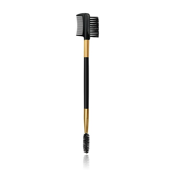 Eyebrow Brush, Eyelash Comb and Eyebrow Brush Double Head Eyebrow Brush, Eyebrow Eyelash Makeup Grooming Tool for Defining and Shape. (Black) (Eyebrow comb)