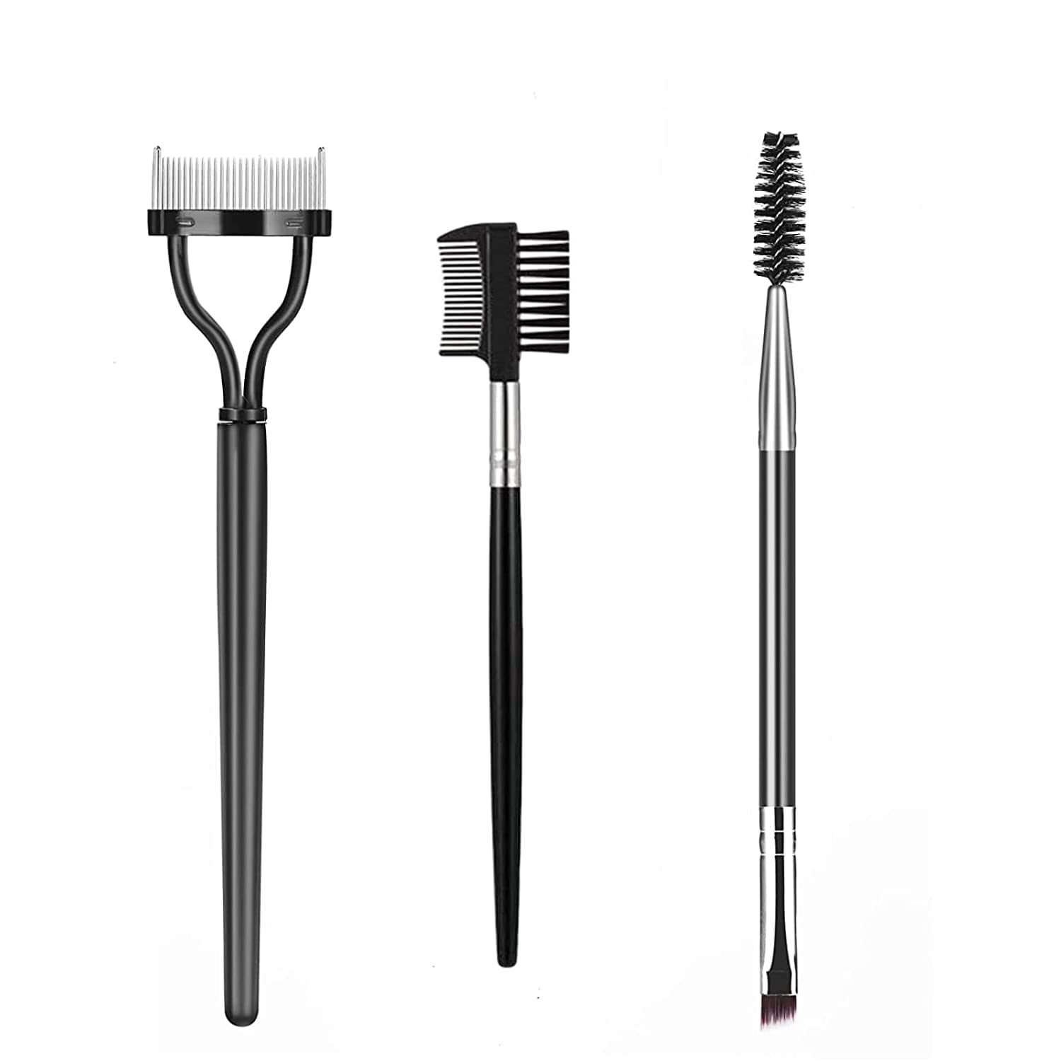 Eyebrow Brush Eyelash Separator Brow Comb \u0026 Lash Spoolie Professional Eye Makeup Tools (3 Pieces Set)