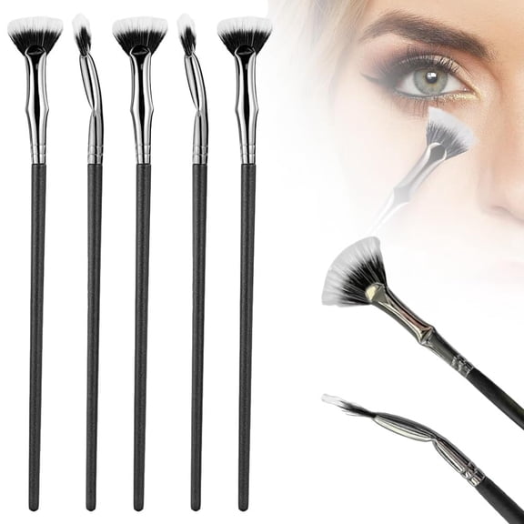 Eyebrow Brush,Folding Angle Scalloped Lash Brush,2024 New Foldable Curled Eyelash Brush,Eyelash Comb,Lash Fan,Eyelash Separator Tool,Lash Brush,Eyelash Wand,Eye Makeup Brushes,Lash Brushes (5pcs)
