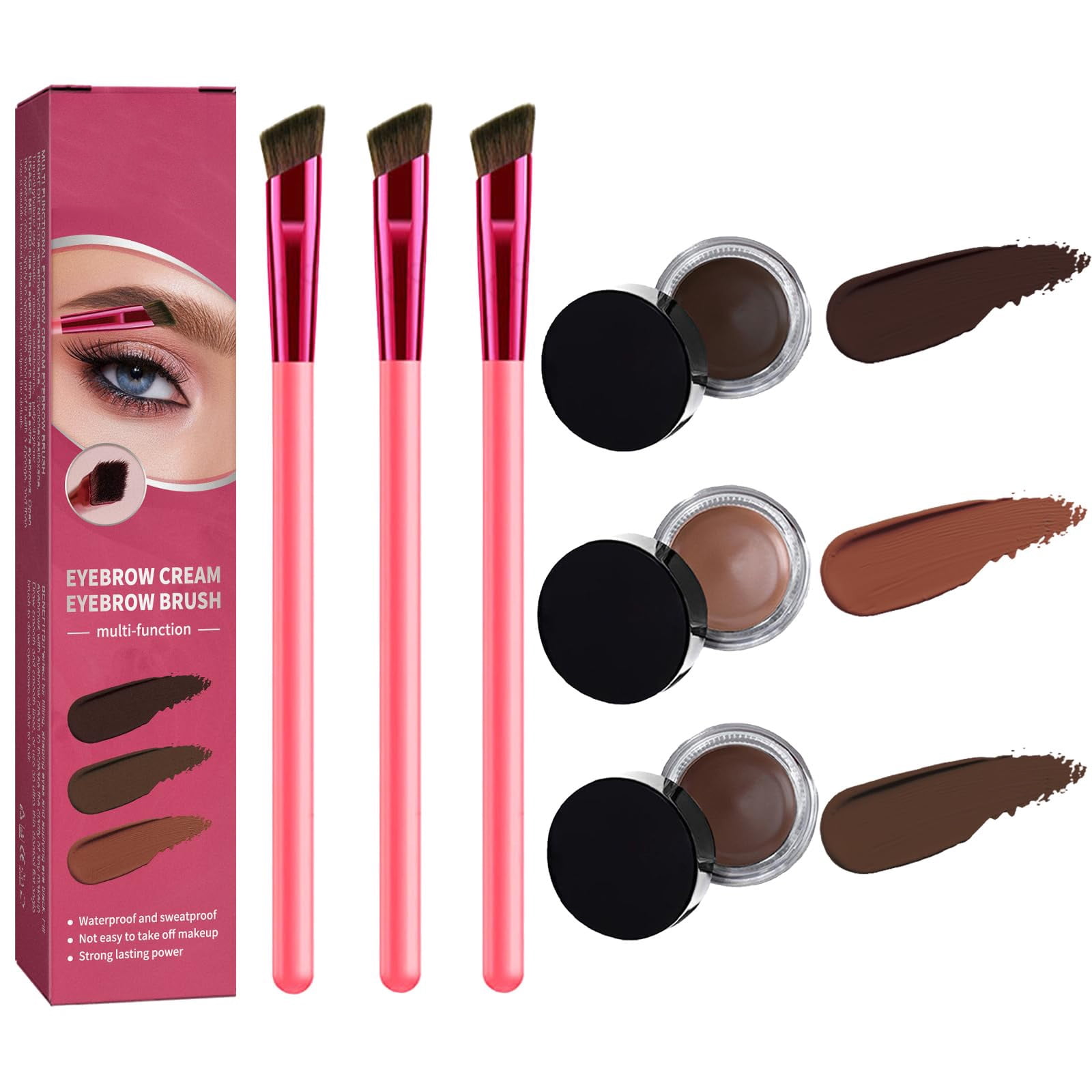 Eyebrow Brush Kit 4d Laminated, Eyebrow Pomade Eyebrow Brush Kit