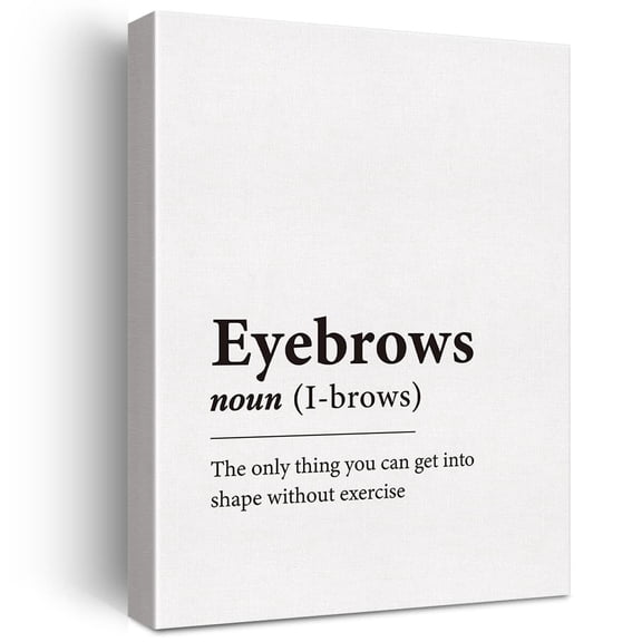 Eyebrow Definition Print Canvas Wall Art Beauty Salon Decor Eyebrow Painting Canvas Poster Framed Ready To Hang Dictionary Artwork Beautician Gift