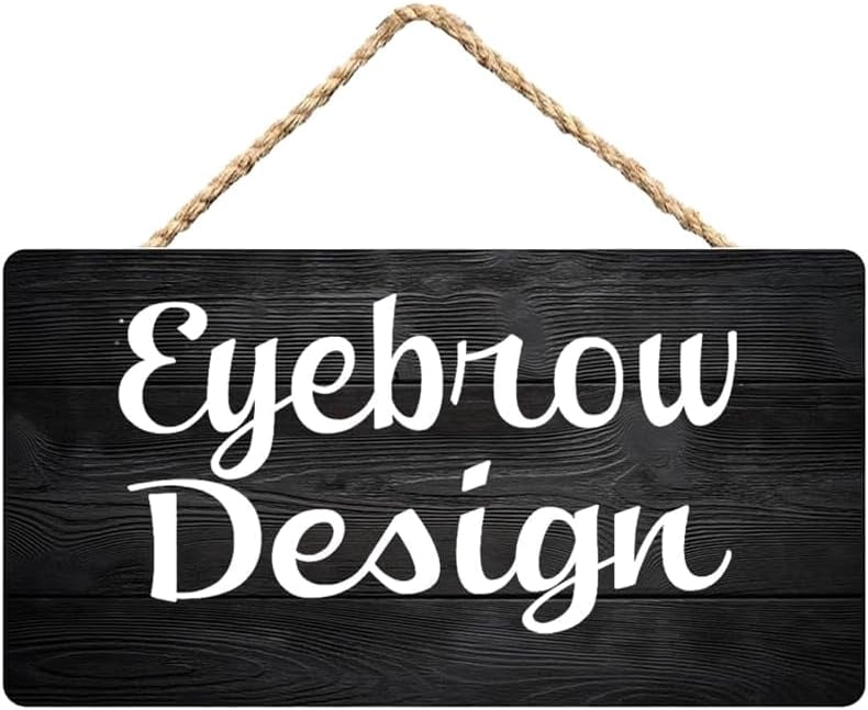 Eyebrow Design Wooden Wall Hanging Sign, Salon Decor for Estheticians ...