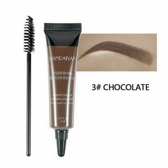 Eyebrow Dye Tint Gel Eye Brow Mascara Cream With Brush Kit Waterproof 3#CHOCLATE