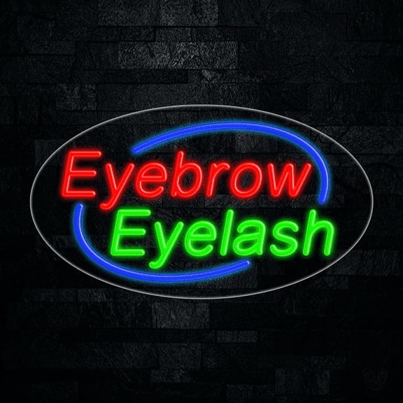 Eyebrow Eyelash LED Neon Sign 28"L x 16"H #34622