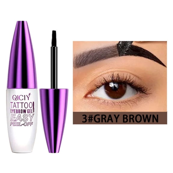 Eyebrow Gel Tint Easy Peel Off, Waterproof Sweatproof Eyebrow Tint Gel, Tinted Brow Gel for Natural Long-Lasting Eyebrows, Quick Peel Semi-Permanent Brow Tint