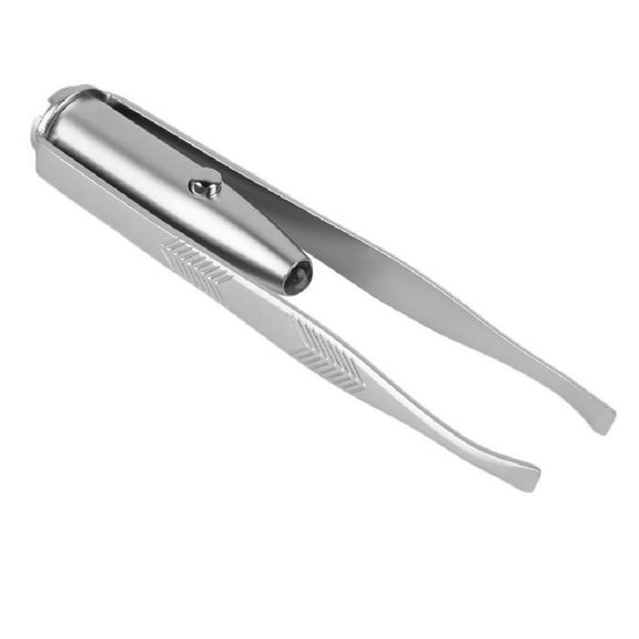 Eyebrow Hair Removal Tweezer Remover Creative Makeup Hand Tools With LED Light Batteries Included