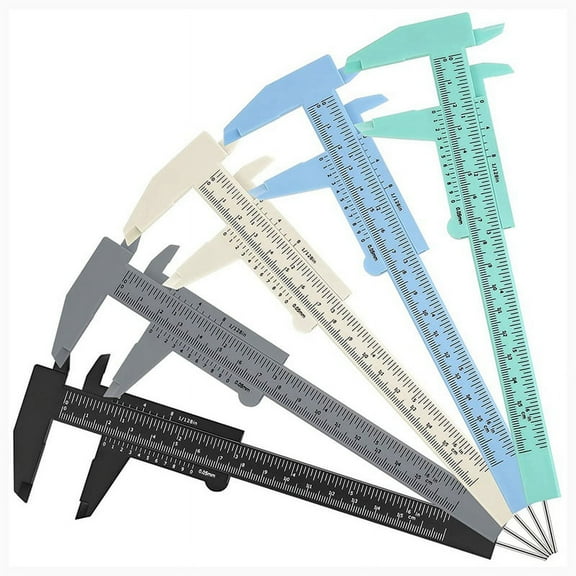 Eyebrow Measuring Ruler Brow Mapping Ruler Tool Mini Vernier Caliper Double Scale Ruler for Student Office